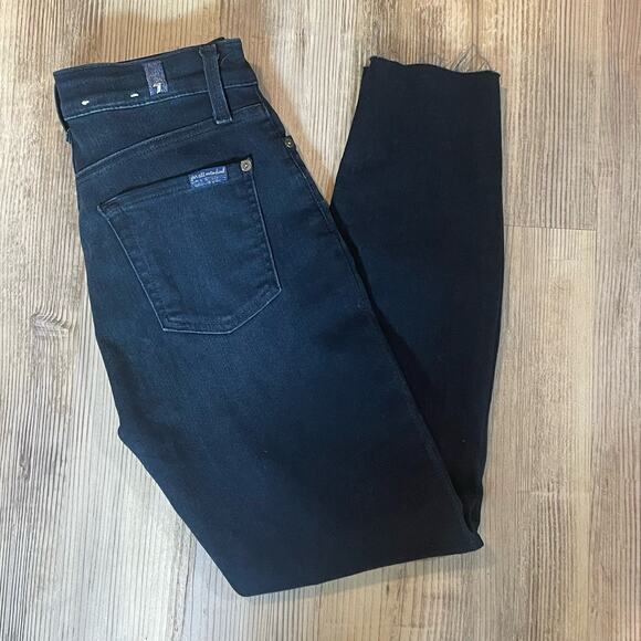 7 For All Mankind The High Waist Skinny Ankle Jeans - size 26 - Picture 7 of 9